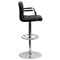 Emma and Oliver Contemporary Quilted Vinyl Adjustable Height Barstool with Arms